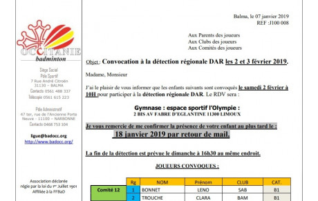DAR - 2 et 3 Février 2019